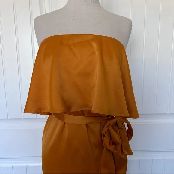 Loves + Friends Violet Midi Dress in Marigold - Picture 3 of 7